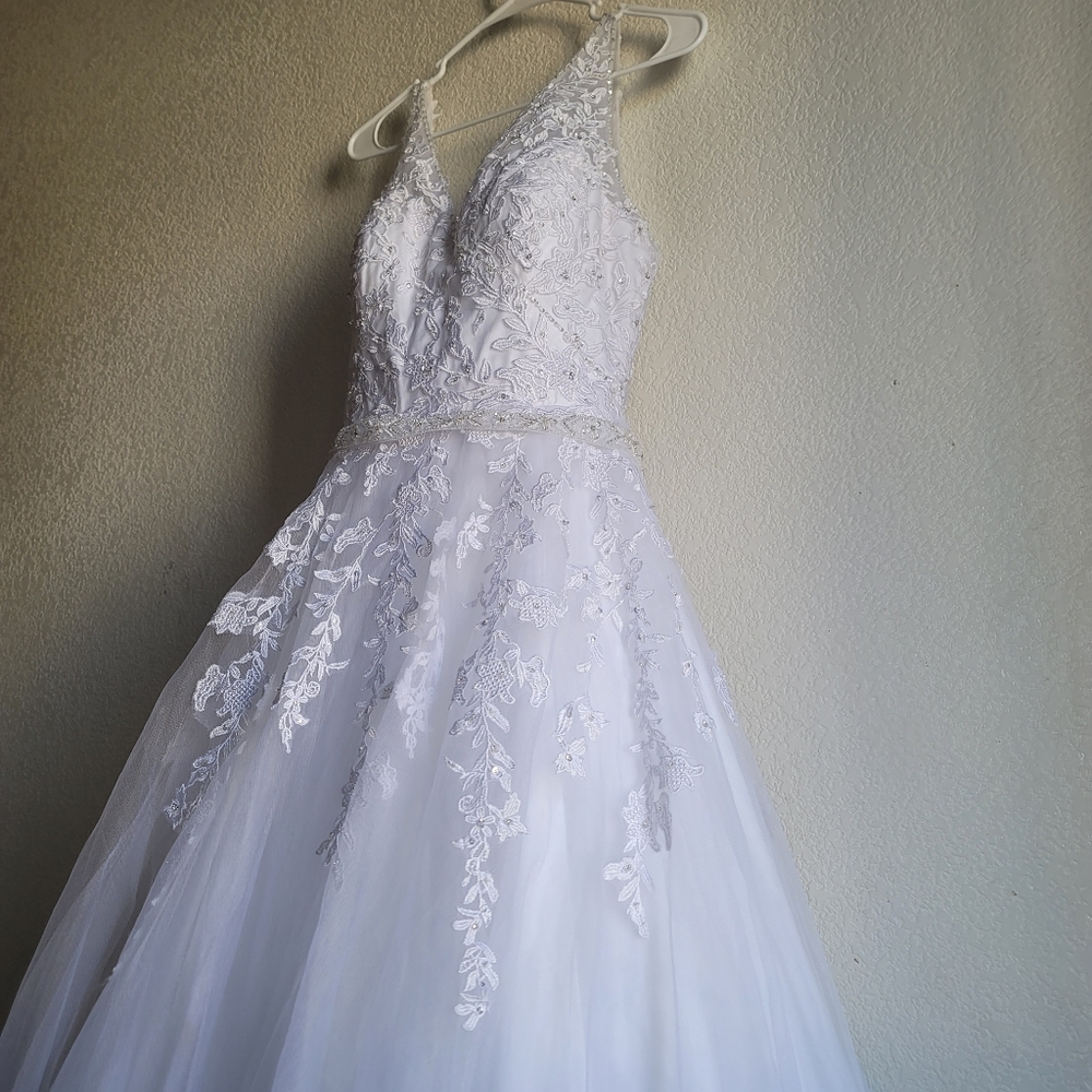 GLS ELIZABETH K Bridal Wedding Gown Dress sz S or size 6 Beautiful 😍 sleeveless